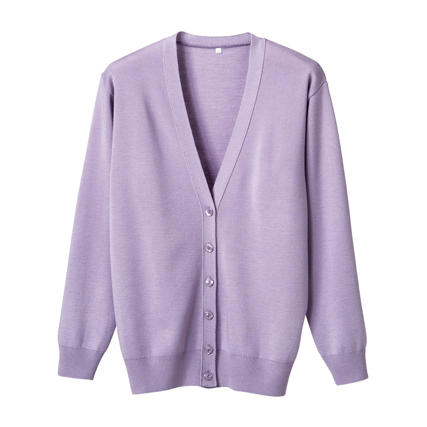 抗ピル長袖カーディガン 23-7563-0114 パープル ディーフェイズ D-1001(M)