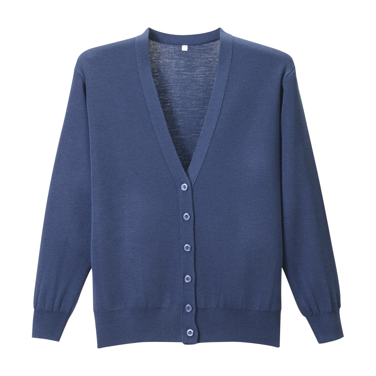 抗ピル長袖カーディガン 23-7563-0118 オリエンタルネイビー ディーフェイズ D-1001(M)