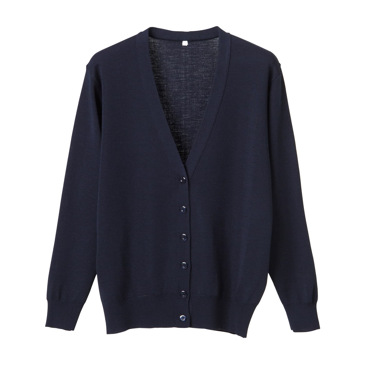 抗ピル長袖カーディガン 23-7563-0204 濃紺 ディーフェイズ D-1001(L)