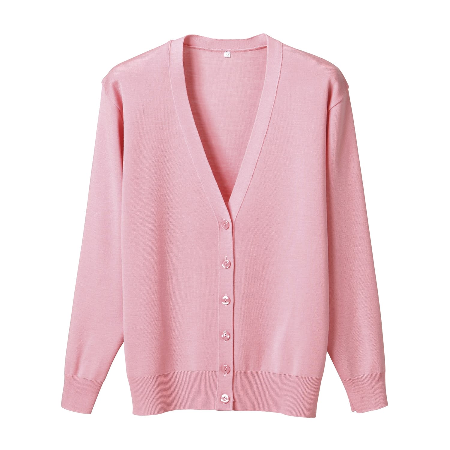 抗ピル長袖カーディガン 23-7563-0212 ピンク ディーフェイズ D-1001(L)