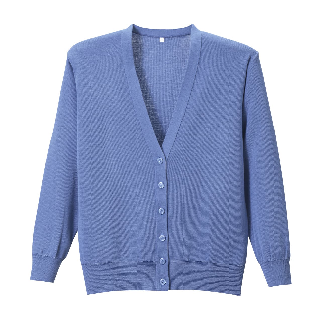 抗ピル長袖カーディガン 23-7563-0217 サックスブルー ディーフェイズ D-1001(L)