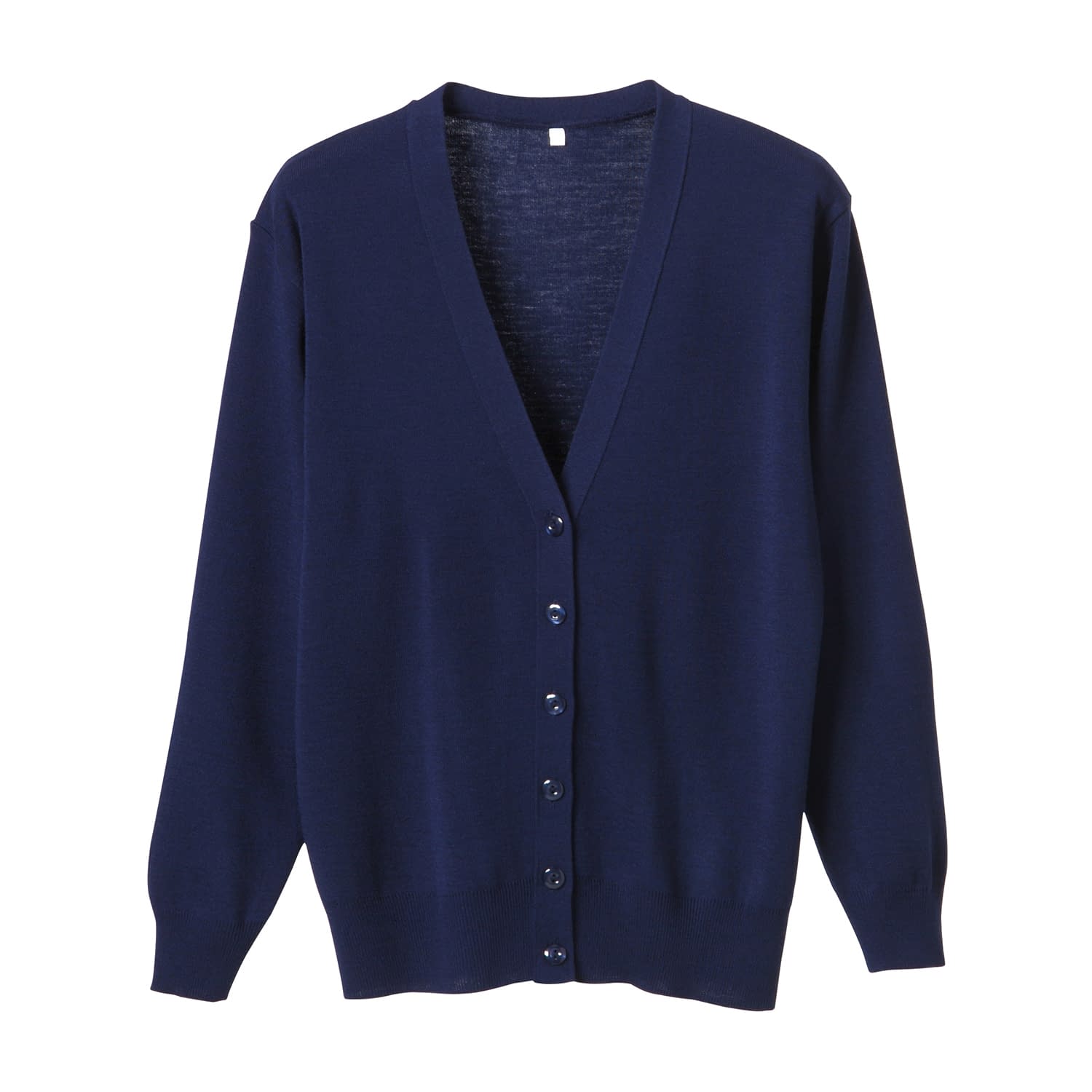 抗ピル長袖カーディガン 23-7563-0303 ネイビー ディーフェイズ D-1001(LL)