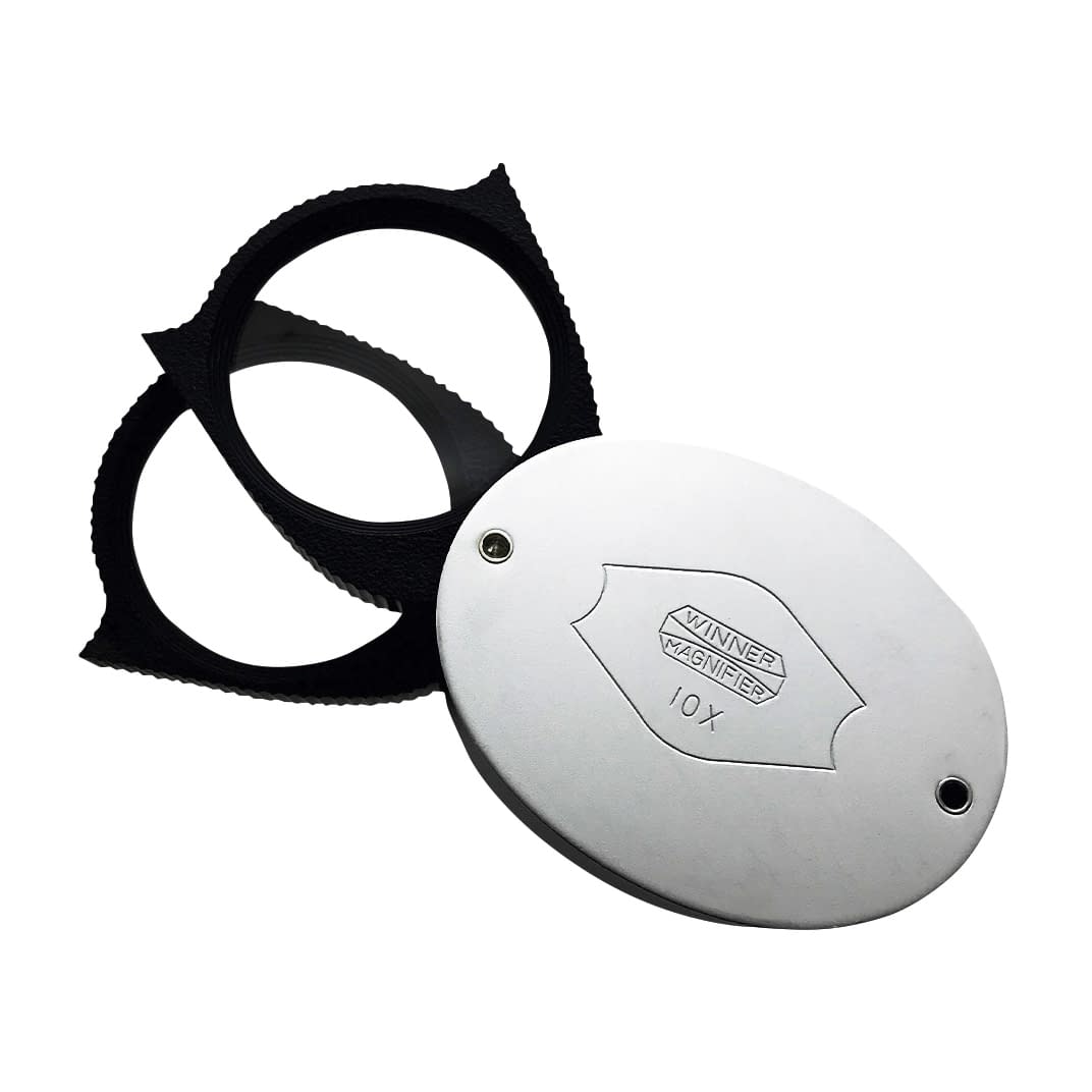 小判型ルーペ 36mm×2枚 23-7201-03 京葉光器 NO.294(36MM2マイ/10X)
