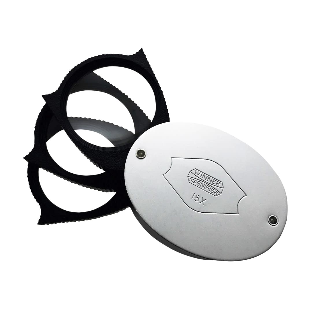 小判型ルーペ 36mm×3枚 23-7201-05 京葉光器 NO.296(36MM3マイ/15X)