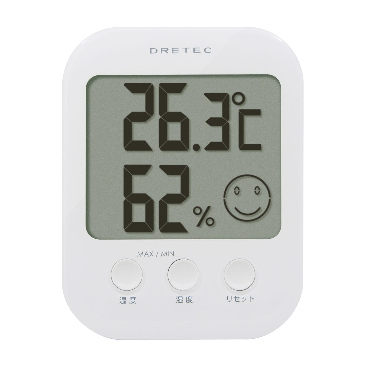 (23-7591-00)デジタル温湿度計オプシス O-230WT(ﾎﾜｲﾄ) ﾃﾞｼﾞﾀﾙｵﾝｼﾂﾄﾞｹｲｵﾌﾟｼｽ(ドリテック)【1個単位】【2018年カタログ商品】