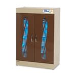 スリッパ殺菌ロッカースリム(光触媒式 殺菌線保管庫 23-6599-01 コトヒラ工業 KE-SLM012H(12ソク)