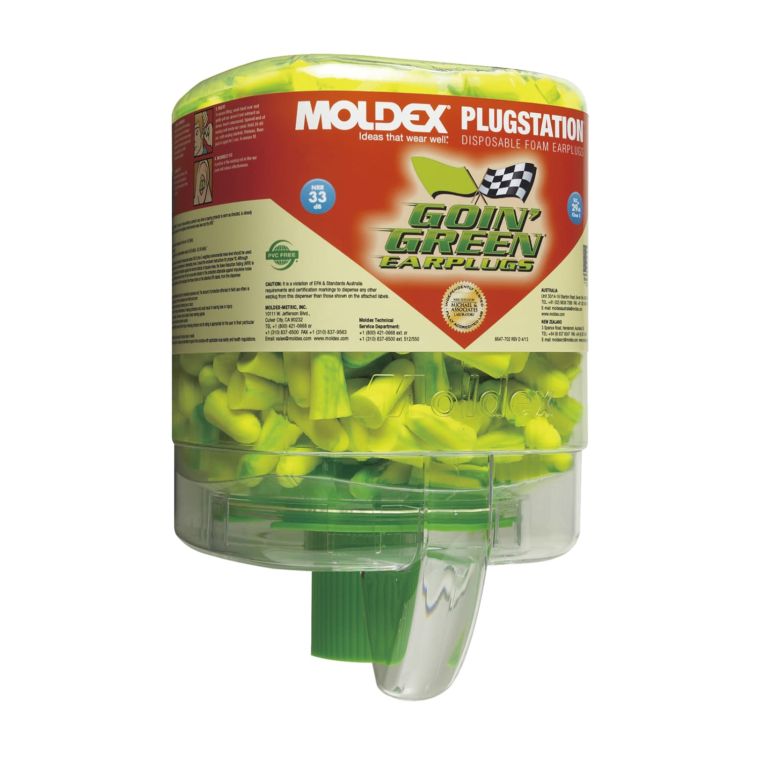 MOLDEX耳栓 メテオ(プラグステ 23-3883-01 MOLDEX 6875(500ペアイリ)