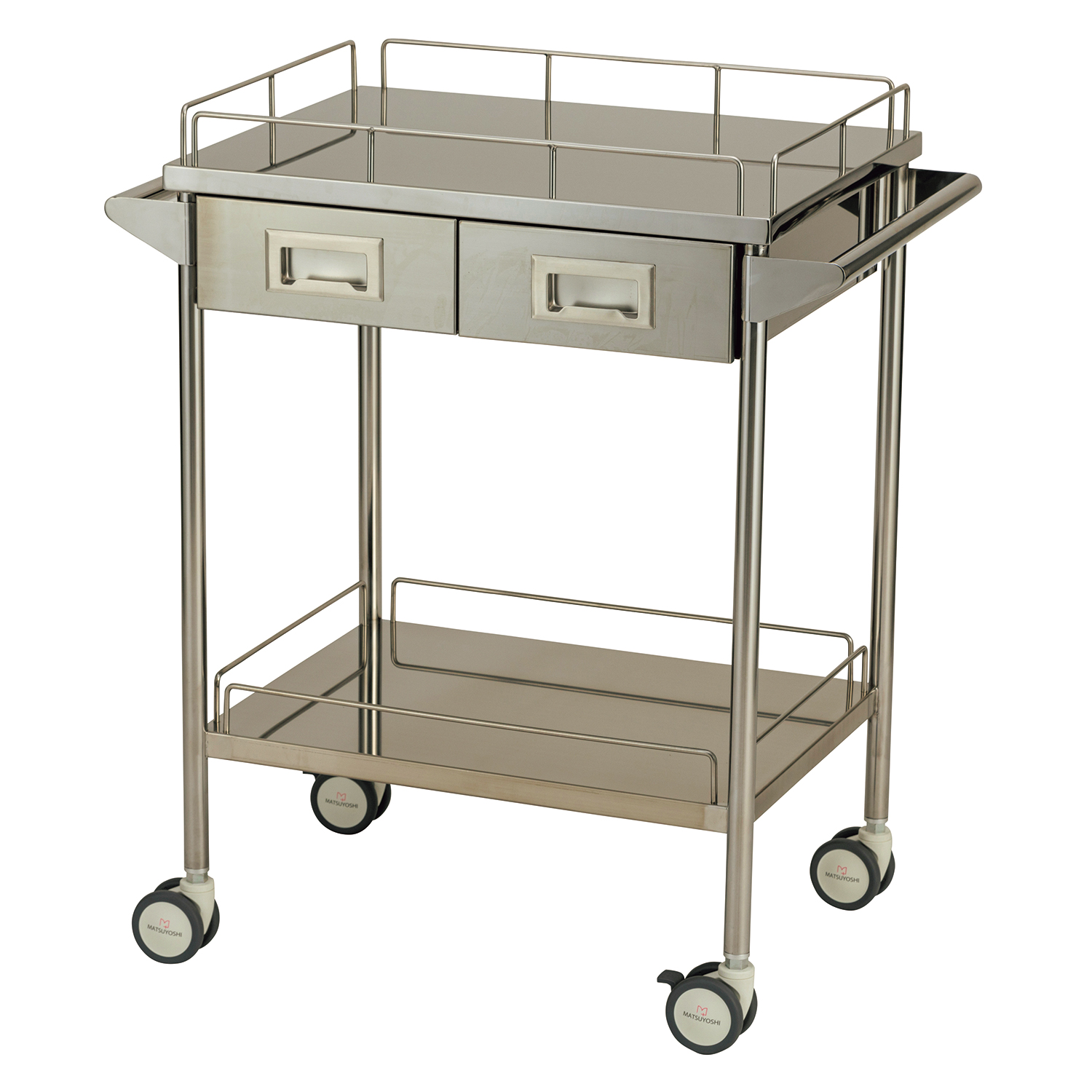 マツヨシ サイレントワゴン(引出付) カート(回診車) 23-7311-00 MATSUYOSHI SWG-B005(600X450X800