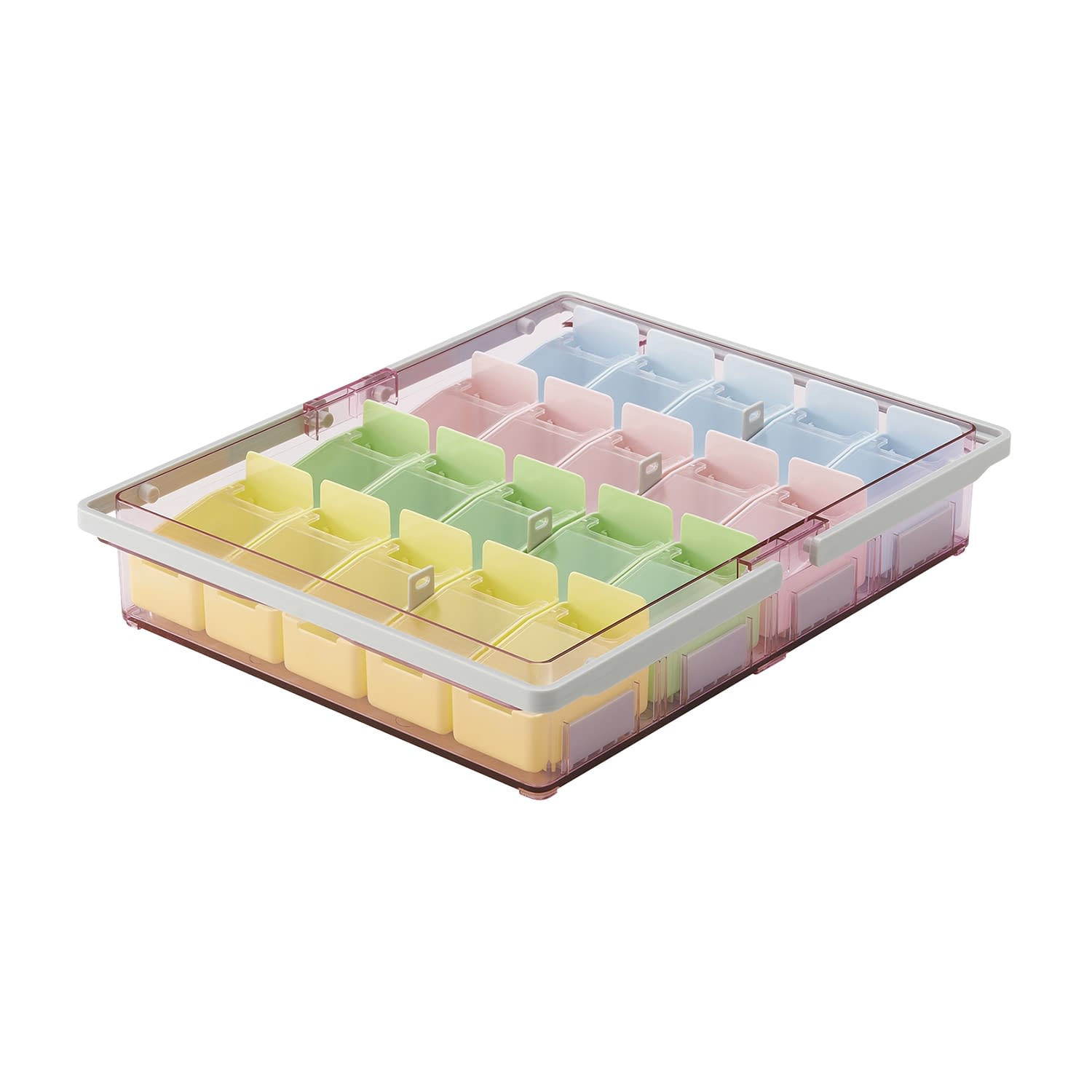 投薬箱(20人用)駒・大タイプ 20人用 散薬トレー 23-6690-01 山崎産業 ホンタイ:ピンク