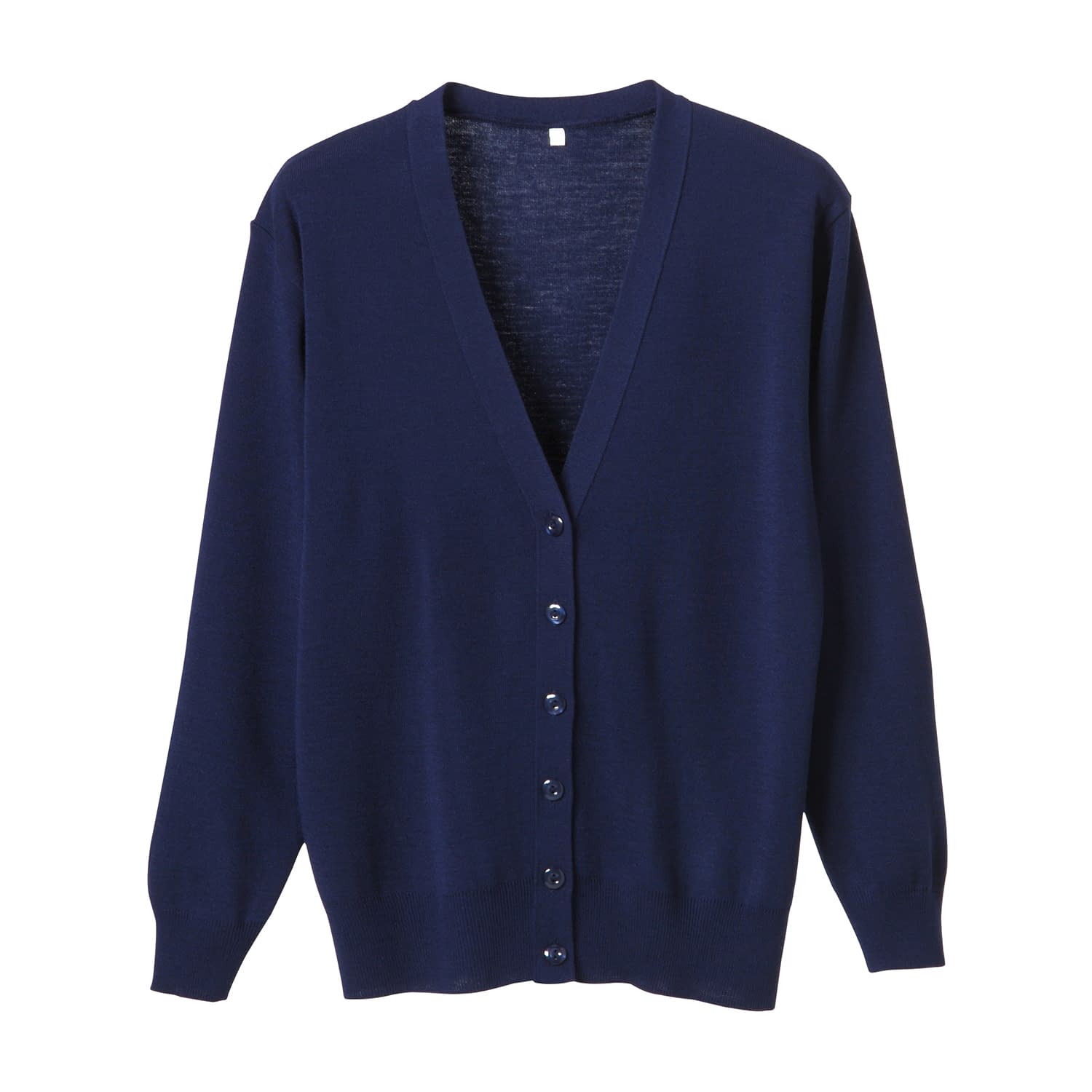 抗ピル長袖カーディガン 23-7563-0503 ネイビー ディーフェイズ D-1001(4L)
