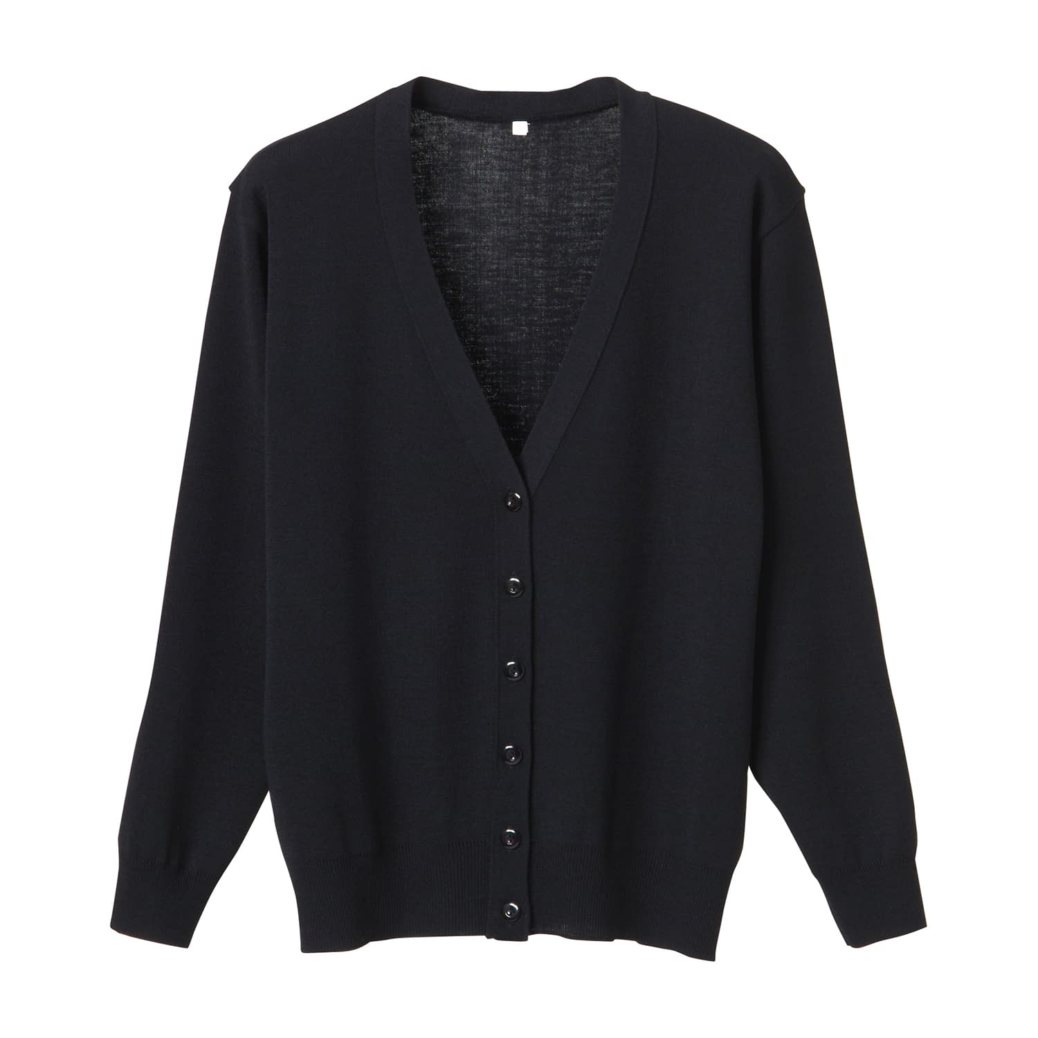 抗ピル長袖カーディガン 23-7563-0601 ブラック ディーフェイズ D-1001(5L)