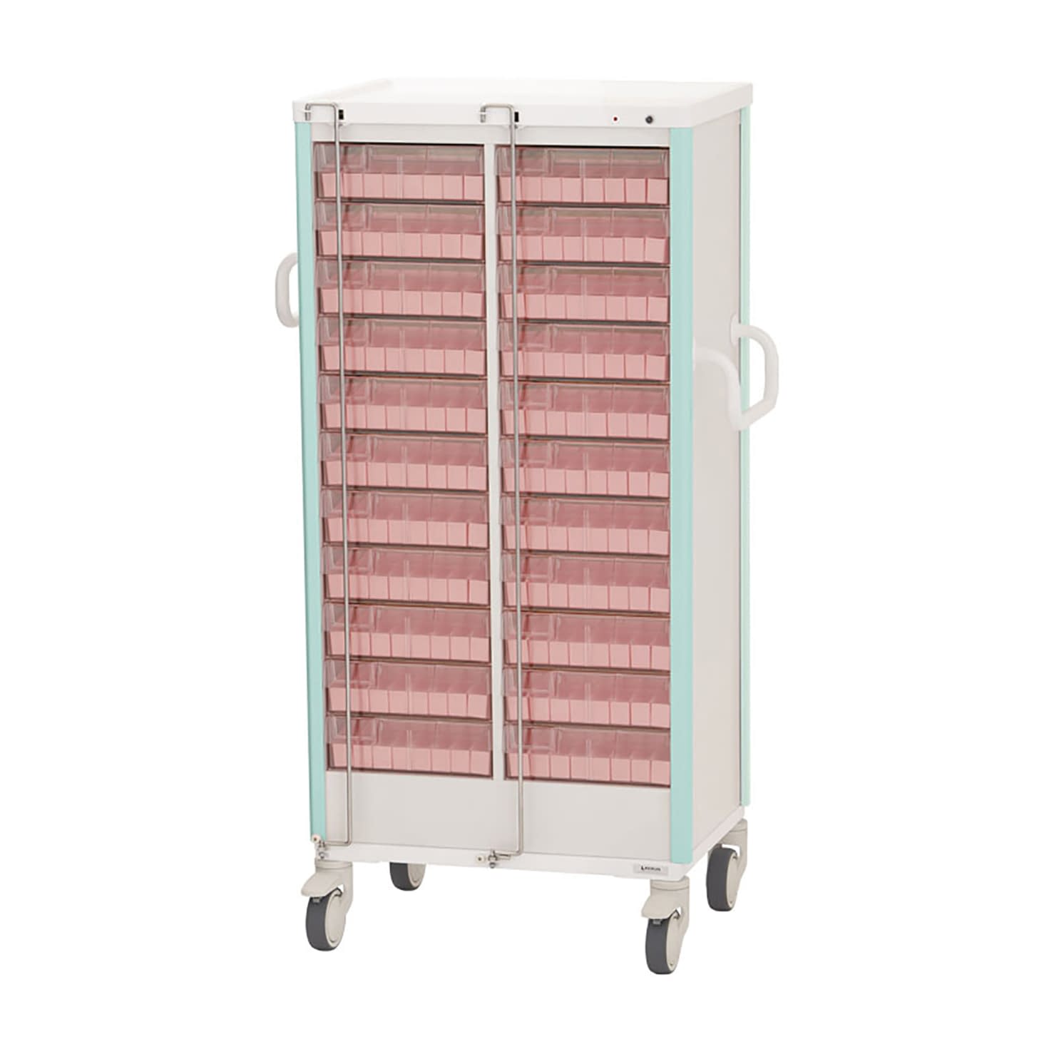 与薬カート(1Week・22床用) 22床用 投薬カート 24-7865-0302 ライトグリーン ケルン KC-503-01S(ヨヤクケース8カセ