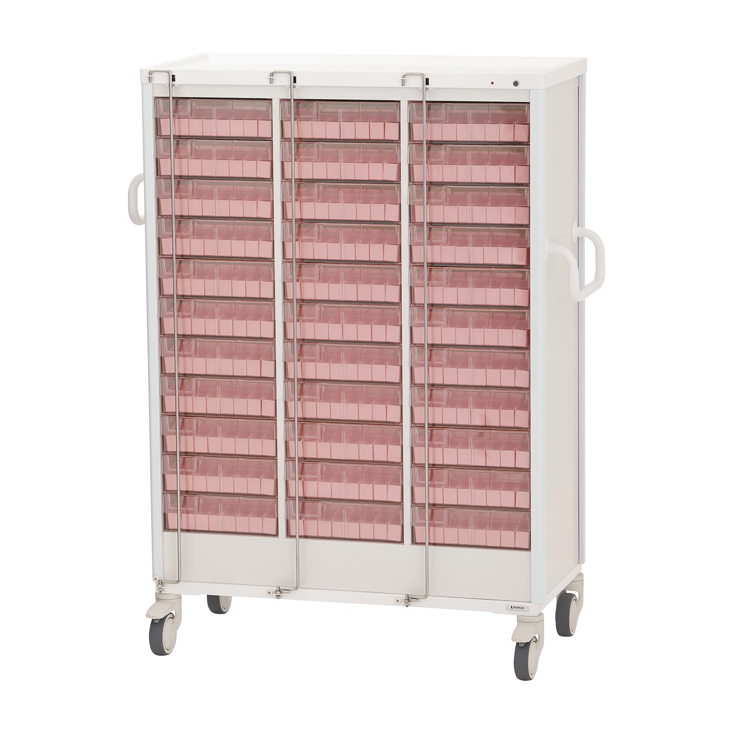 与薬カート(1Week・33床用) 33床用 投薬カート 24-7865-0504 ホワイト ケルン KC-505-01S(ヨヤクケース8カセ