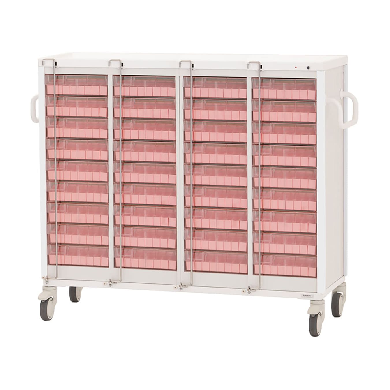 与薬カート(1Week・36床用) 36床用 投薬カート 24-7865-0604 ホワイト ケルン KC-506-01S(ヨヤクケース8カセ
