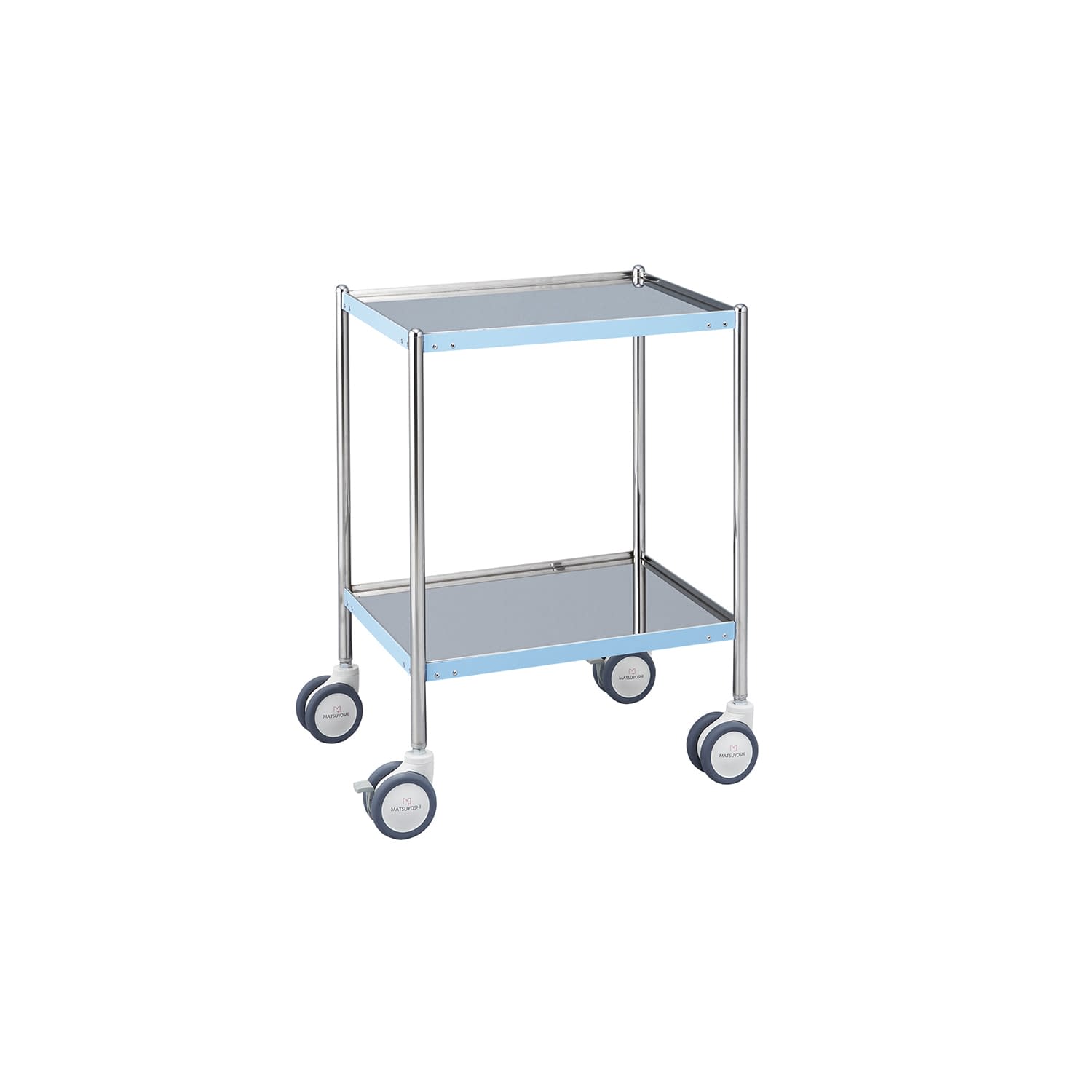マツヨシ カラーライン器械台 カート(回診車) 24-2513-01 MATSUYOSHI MY-CL100B(ブルー)