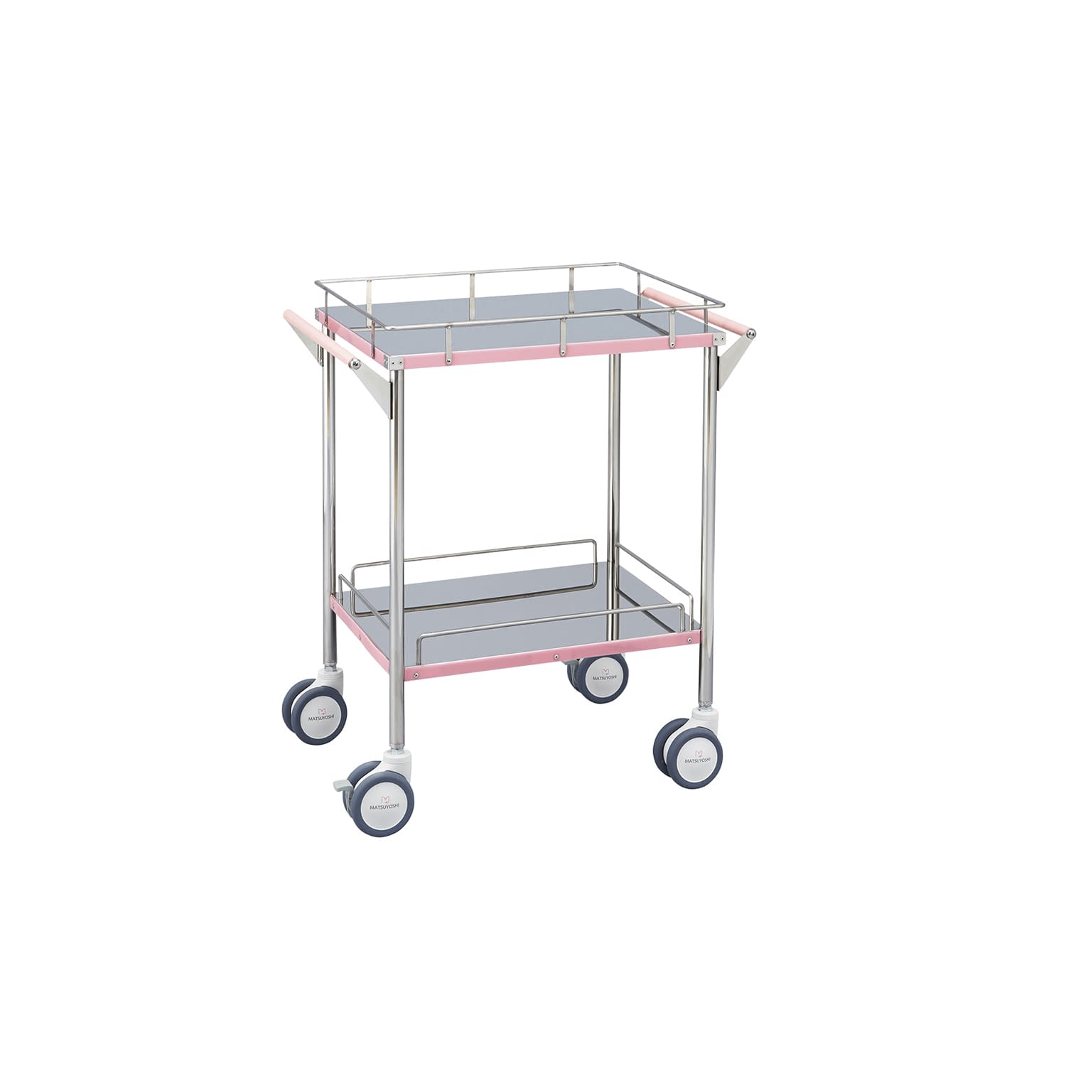 マツヨシ カラーライン回診車 カート(回診車) 24-2521-00 MATSUYOSHI MY-CL200P(ピンク)