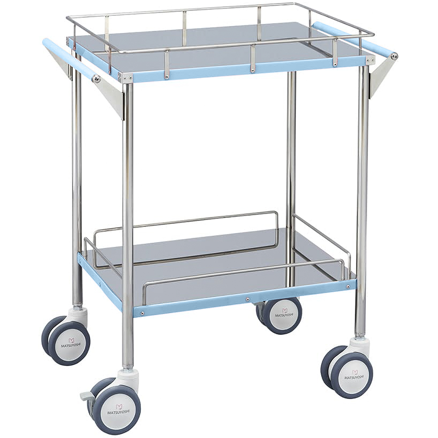 マツヨシ カラーライン回診車 カート(回診車) 24-2521-01 MATSUYOSHI MY-CL200B(ブルー)