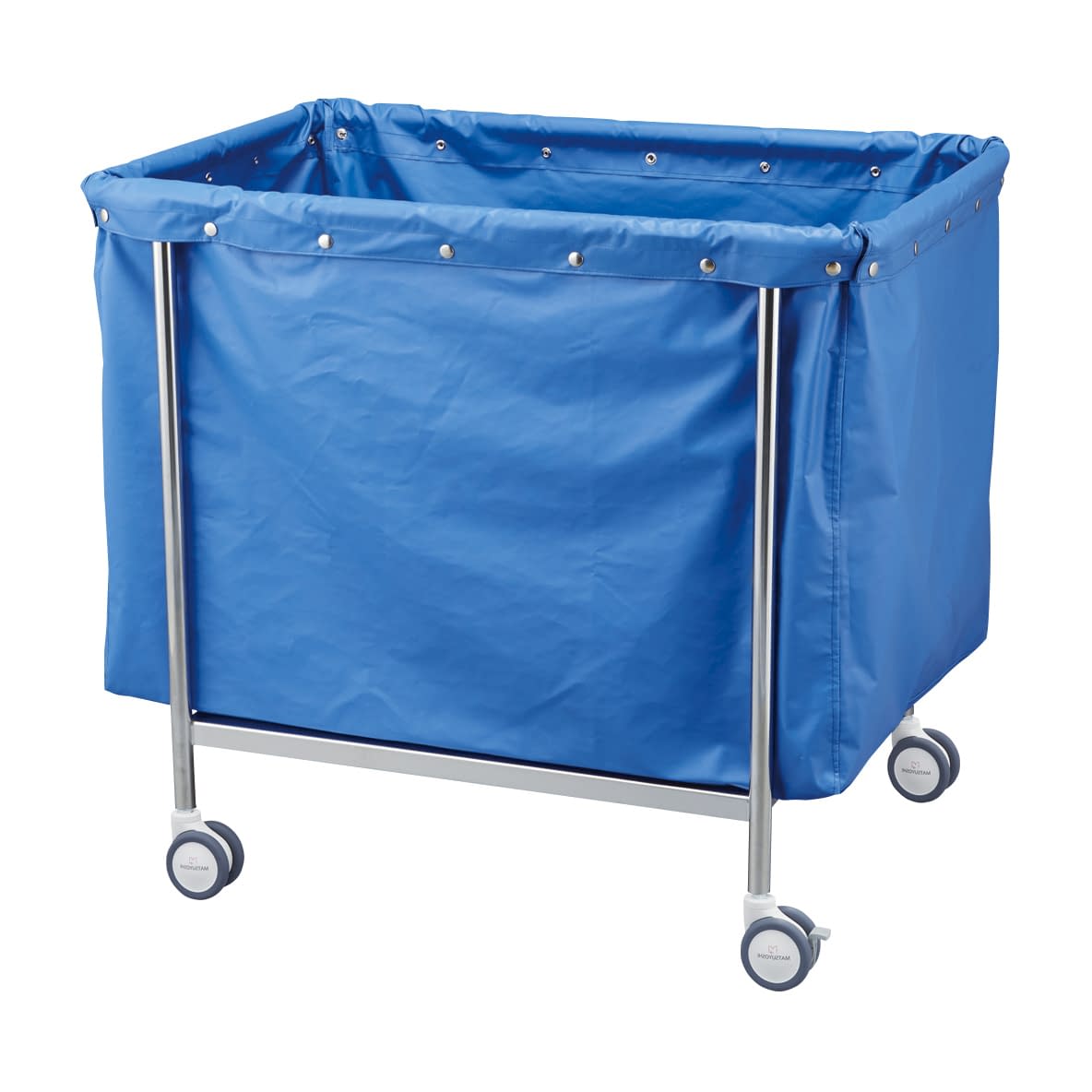 カラーランドリーカート(角型) 24-2527-0101 ブルー MATSUYOSHI MY-LCSB(600X450X800)