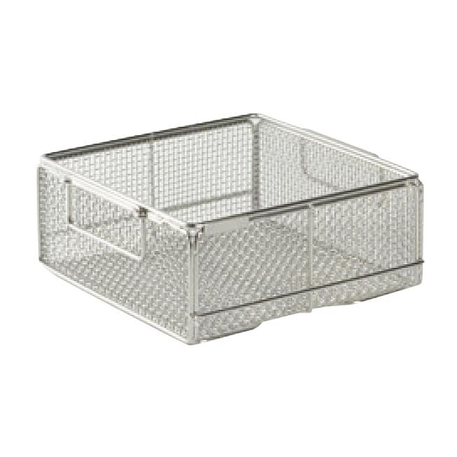クリーンバスケット(平織網仕様) 洗浄カゴ 24-2470-15 シンドー CB-016(240X240X100MM