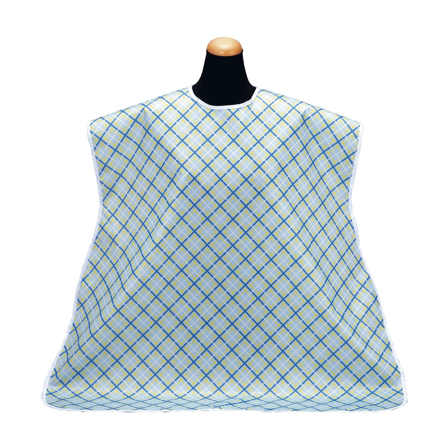 食事用エプロン 24-2544-0005 チェックサックス 松本ナース産業 2500