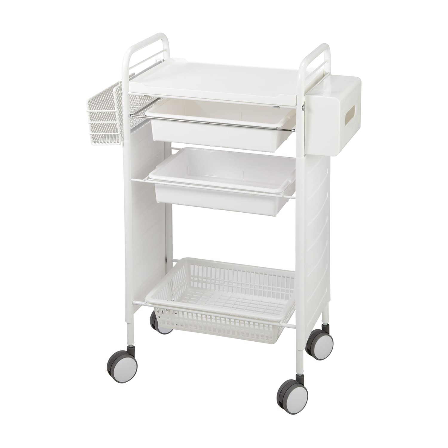 カラーアプリワゴン(サイドカバー) サイドカバー付 カート(回診車) 24-2440-0001 ホワイト MATSUYOSHI SN-AP007