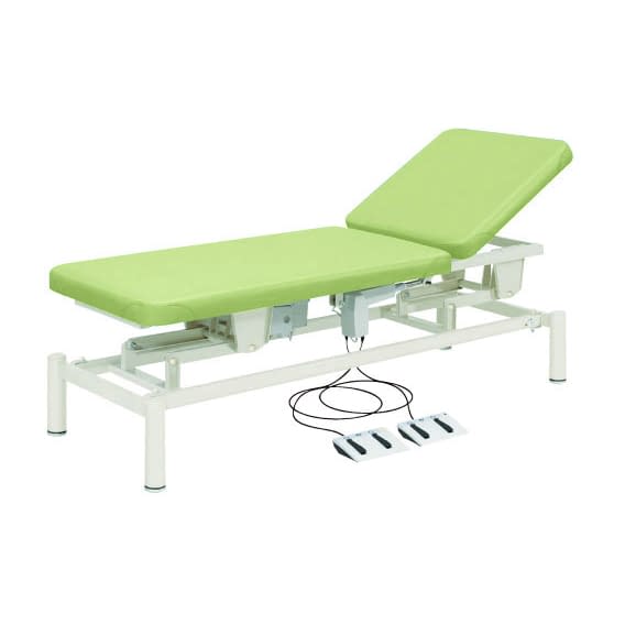 電動診察台(2M電動ベッド) 20-3740-0118 ビニルレザーライムグリーン 高田ベッド製作所 TB-949(W70XL190CM)