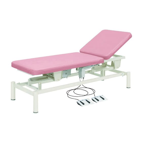 電動診察台(2M電動ベッド) 20-3740-0307 ビニルレザーピンク 高田ベッド製作所 TB-949(W65XL190CM)
