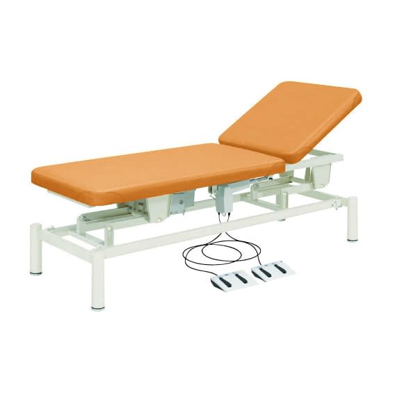 電動診察台(2M電動ベッド) 20-3740-0310 ビニルレザーオレンジ 高田ベッド製作所 TB-949(W65XL190CM)