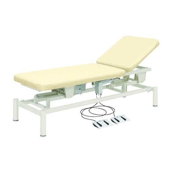 電動診察台(2M電動ベッド) 20-3740-0313 ビニルレザークリーム 高田ベッド製作所 TB-949(W65XL190CM)