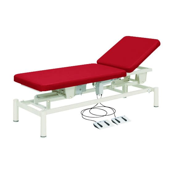 電動診察台(2M電動ベッド) 20-3740-0314 ビニルレザーレッド 高田ベッド製作所 TB-949(W65XL190CM)