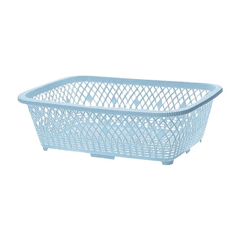 脱衣カゴ(中)カゴのみ 中 衣類カゴ 24-2127-0102 ブルー 大信工業 W510XL370XH160MM
