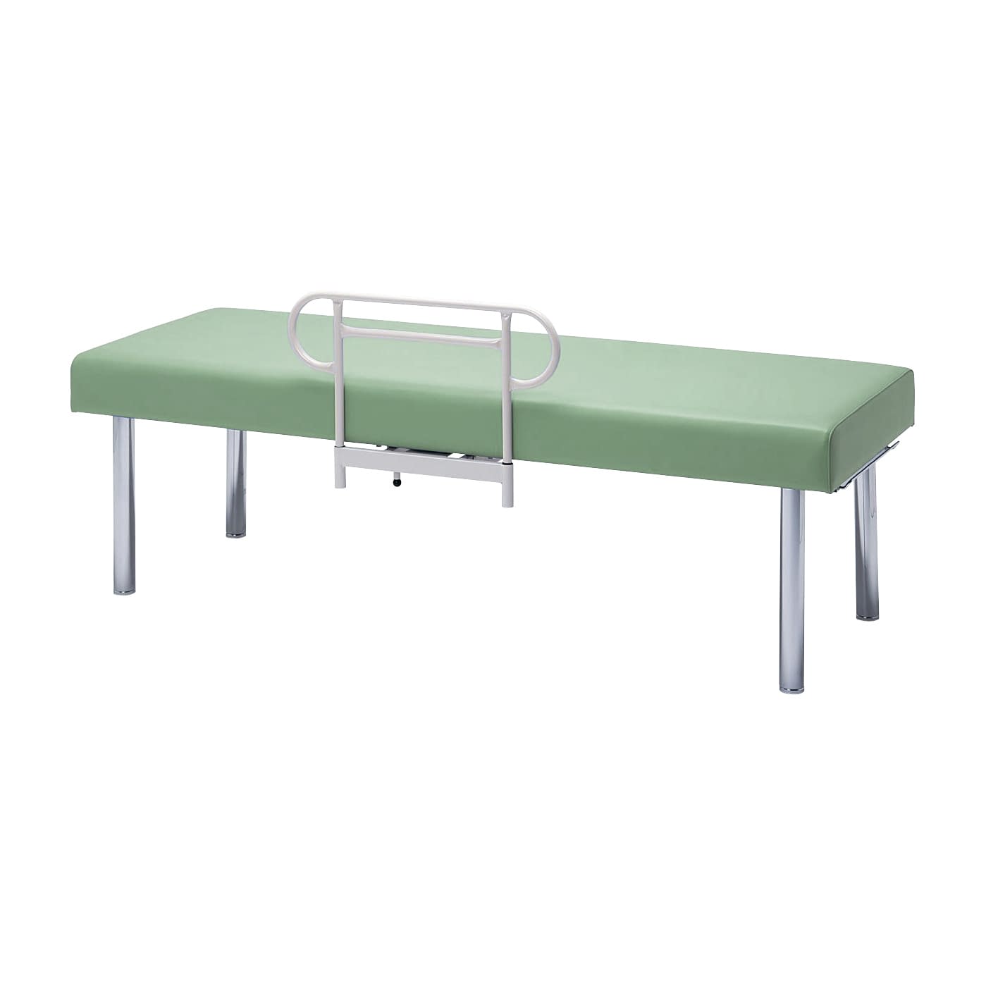 診察台(サイドレール付) 24-2250-0204 ライトグリーン 大信工業 DF-SPS(65X180X60CM)
