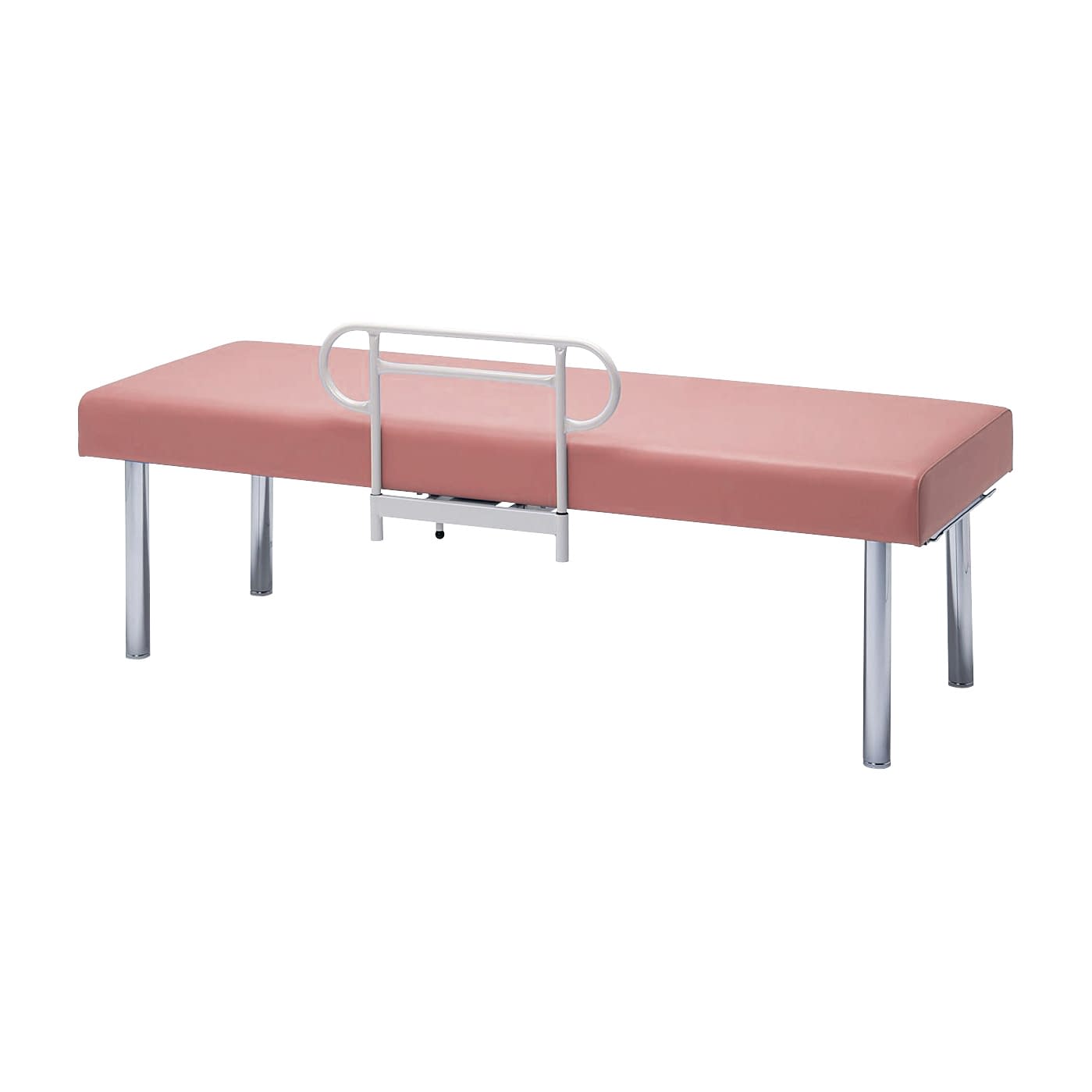 診察台(サイドレール付) 24-2250-0206 ピンク 大信工業 DF-SPS(65X180X60CM)