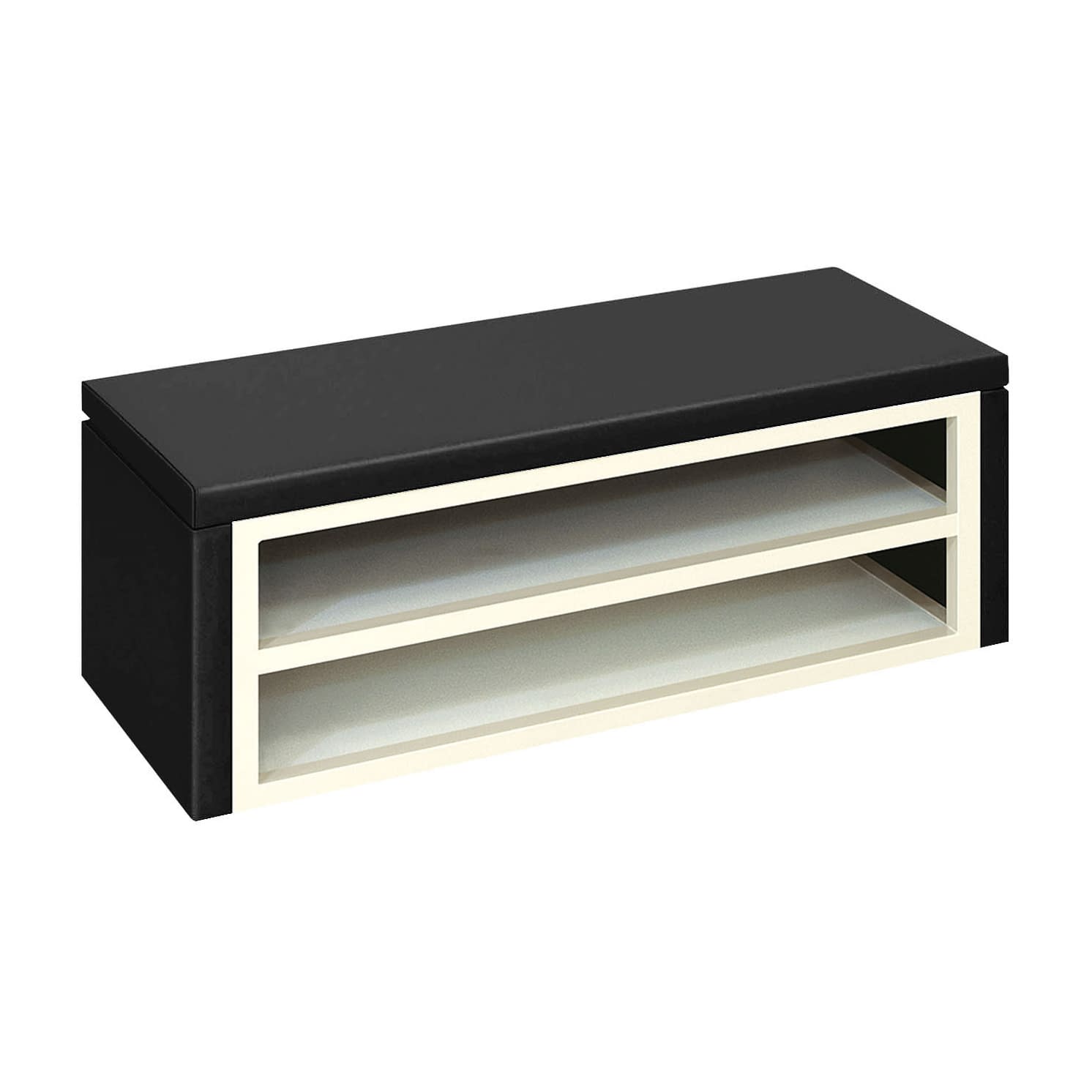 下駄箱ベンチ 23-7936-0003 黒 高田ベッド製作所 TB-858-01(60X35X40CM