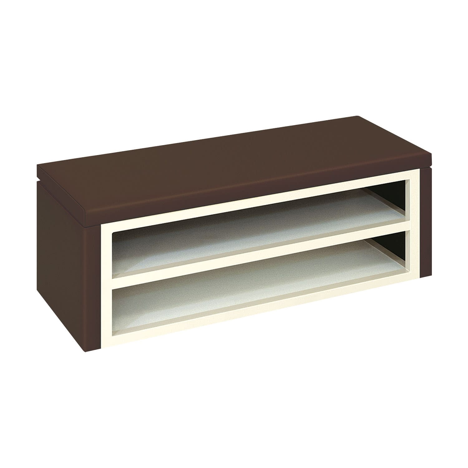 下駄箱ベンチ 23-7936-0004 茶 高田ベッド製作所 TB-858-01(60X35X40CM