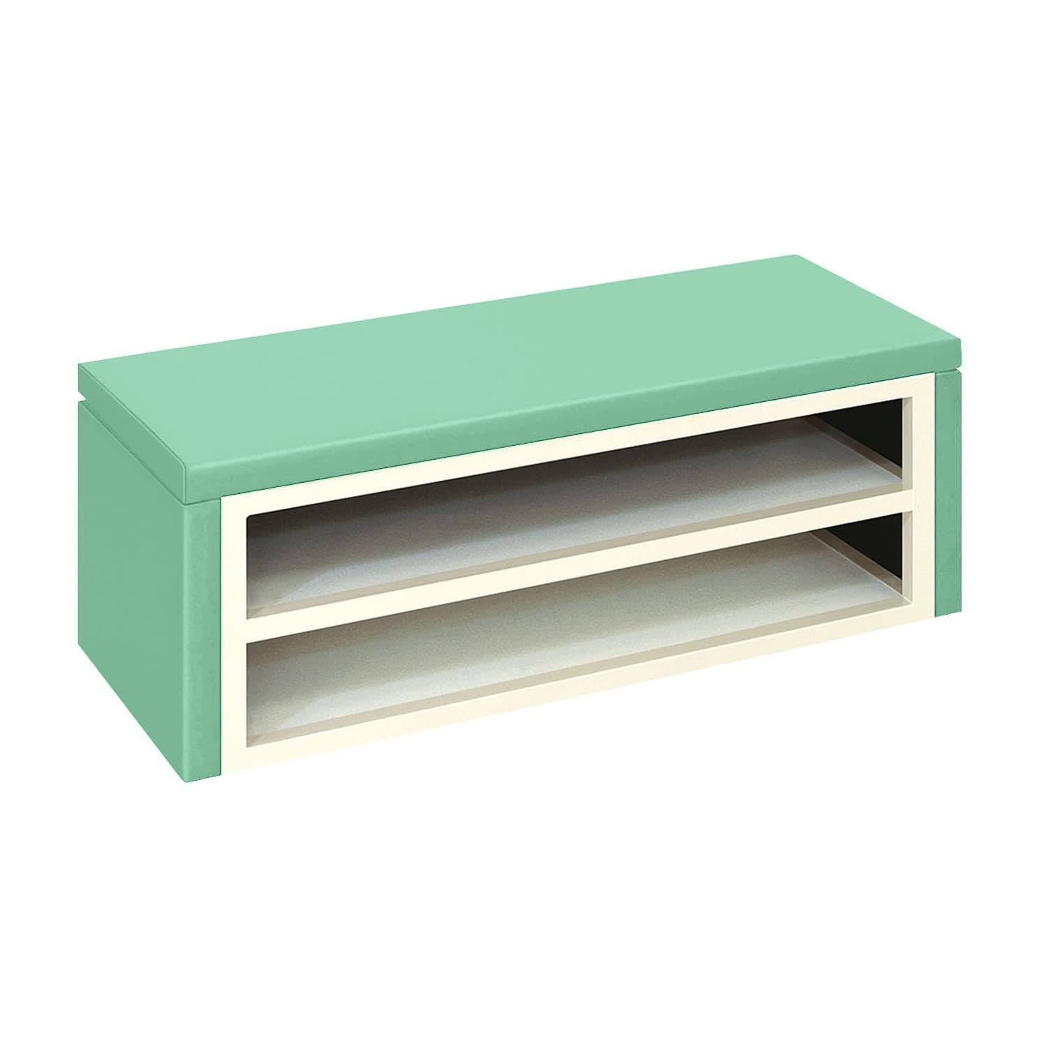 下駄箱ベンチ 23-7936-0005 ライトグリーン 高田ベッド製作所 TB-858-01(60X35X40CM