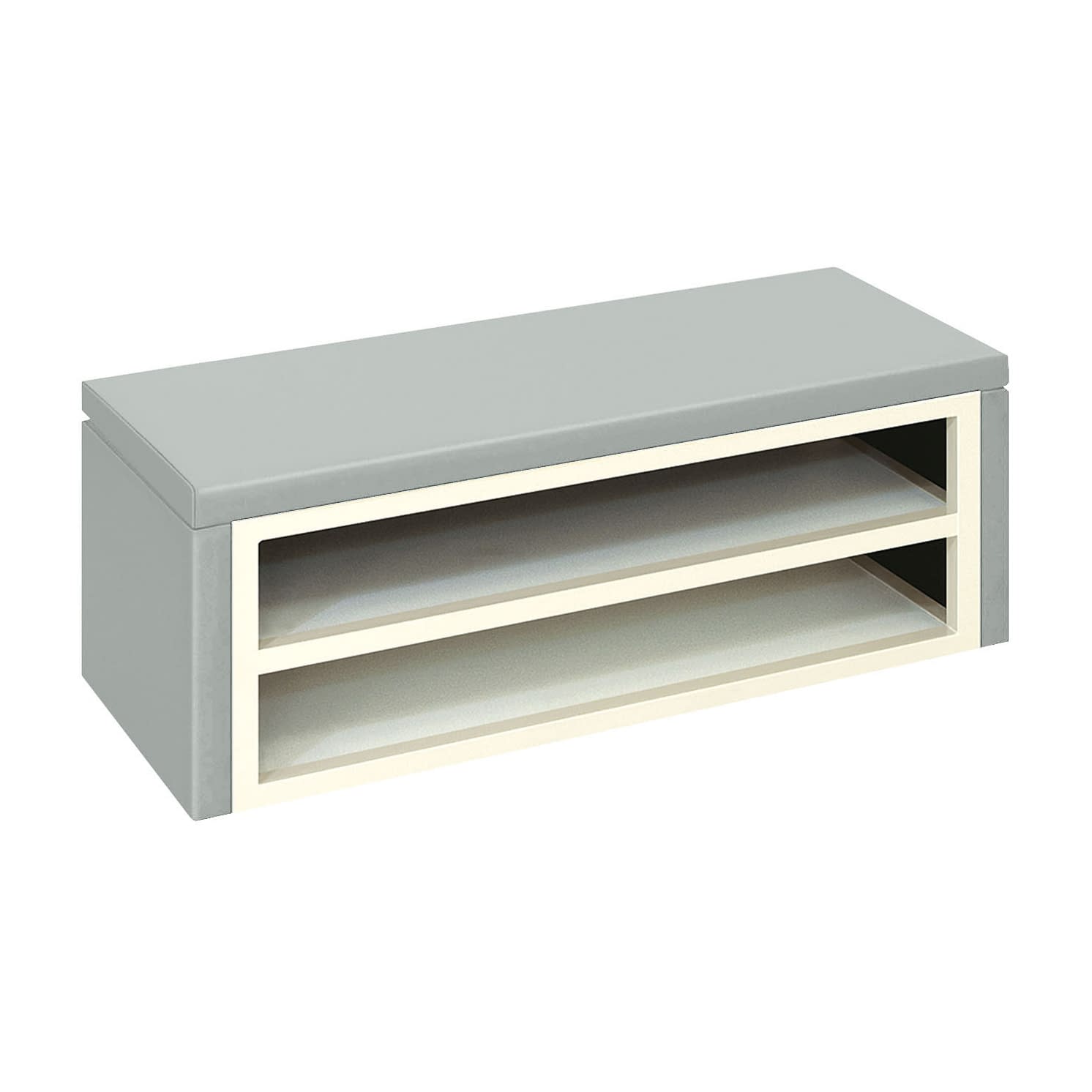 下駄箱ベンチ 23-7936-0009 グレー 高田ベッド製作所 TB-858-01(60X35X40CM