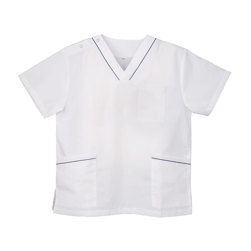 スクラブ(男女兼用) 23-7818-0001 マリンホワイト ディーフェイズ DS-2001(SS)