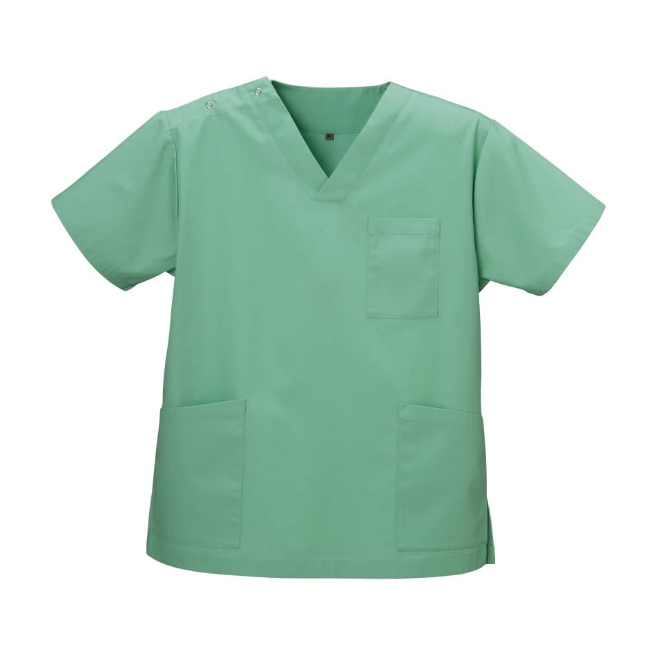 スクラブ(男女兼用) 23-7818-0007 エメラルドグリーン ディーフェイズ DS-2001(SS)