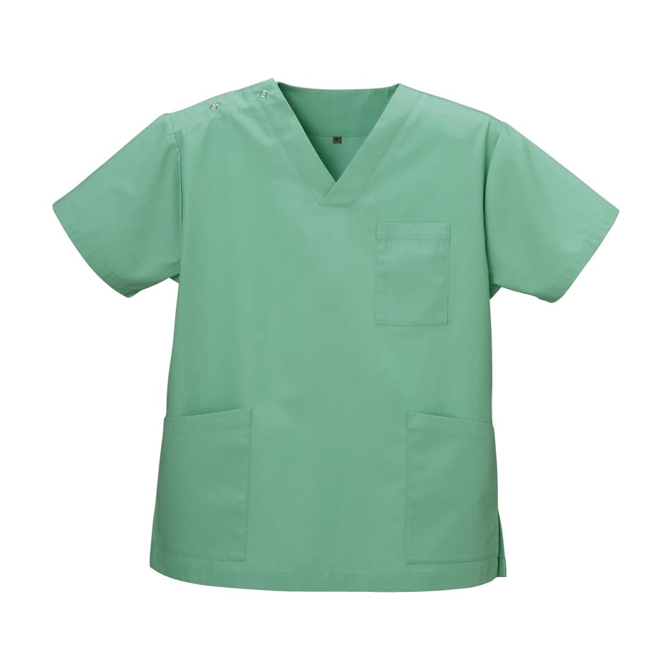 スクラブ(男女兼用) 23-7818-0107 エメラルドグリーン ディーフェイズ DS-2001(S)