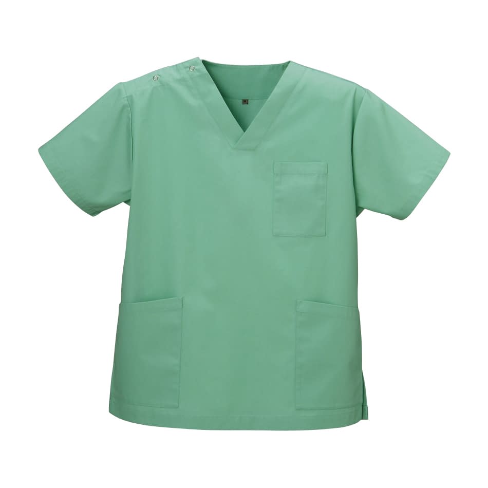 スクラブ(男女兼用) 23-7818-0207 エメラルドグリーン ディーフェイズ DS-2001(M)