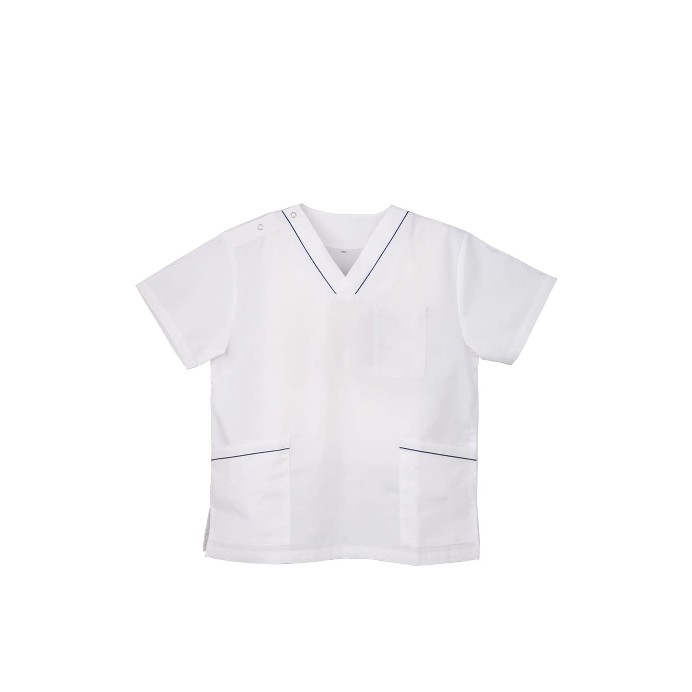 スクラブ(男女兼用) 23-7818-0301 マリンホワイト ディーフェイズ DS-2001(L)