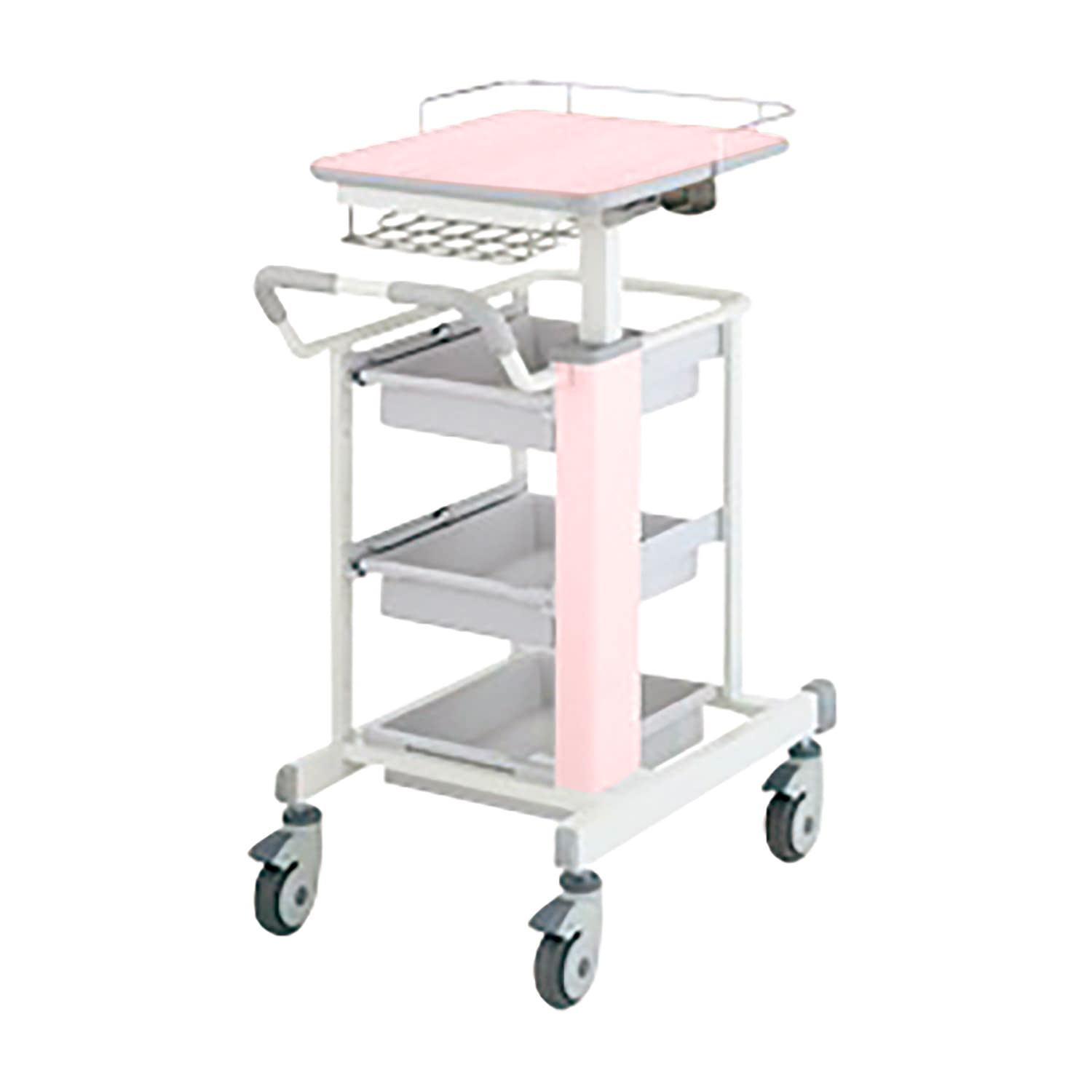 ナーシングカートキャパ(コンパクト) コンパクトタイプ 電子カルテワゴン 24-2437-0101 パステルピンク コクヨ HP-NC408