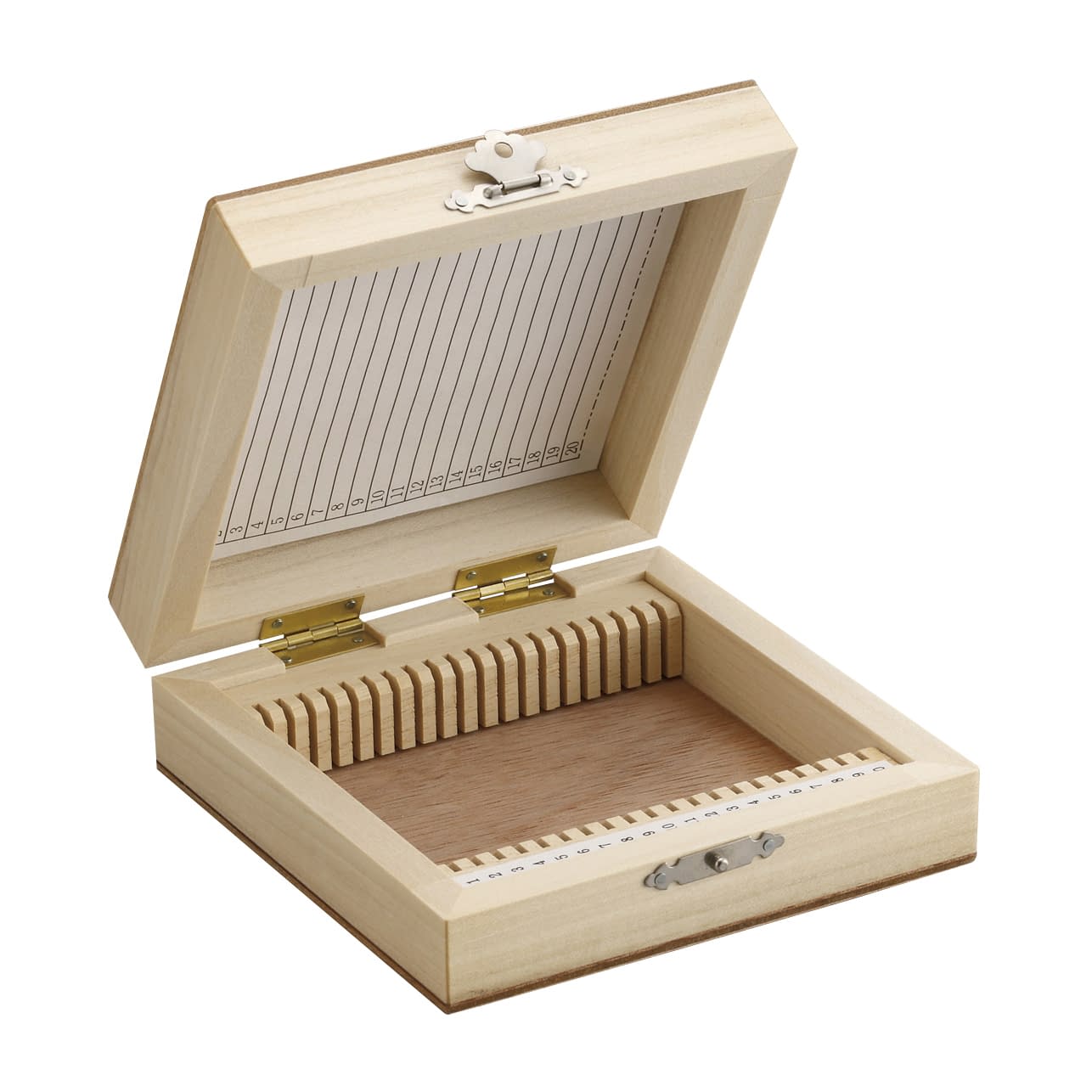 木製プレパラートボックス(20枚用) 20枚用 23-7871-00 三商 83-0381