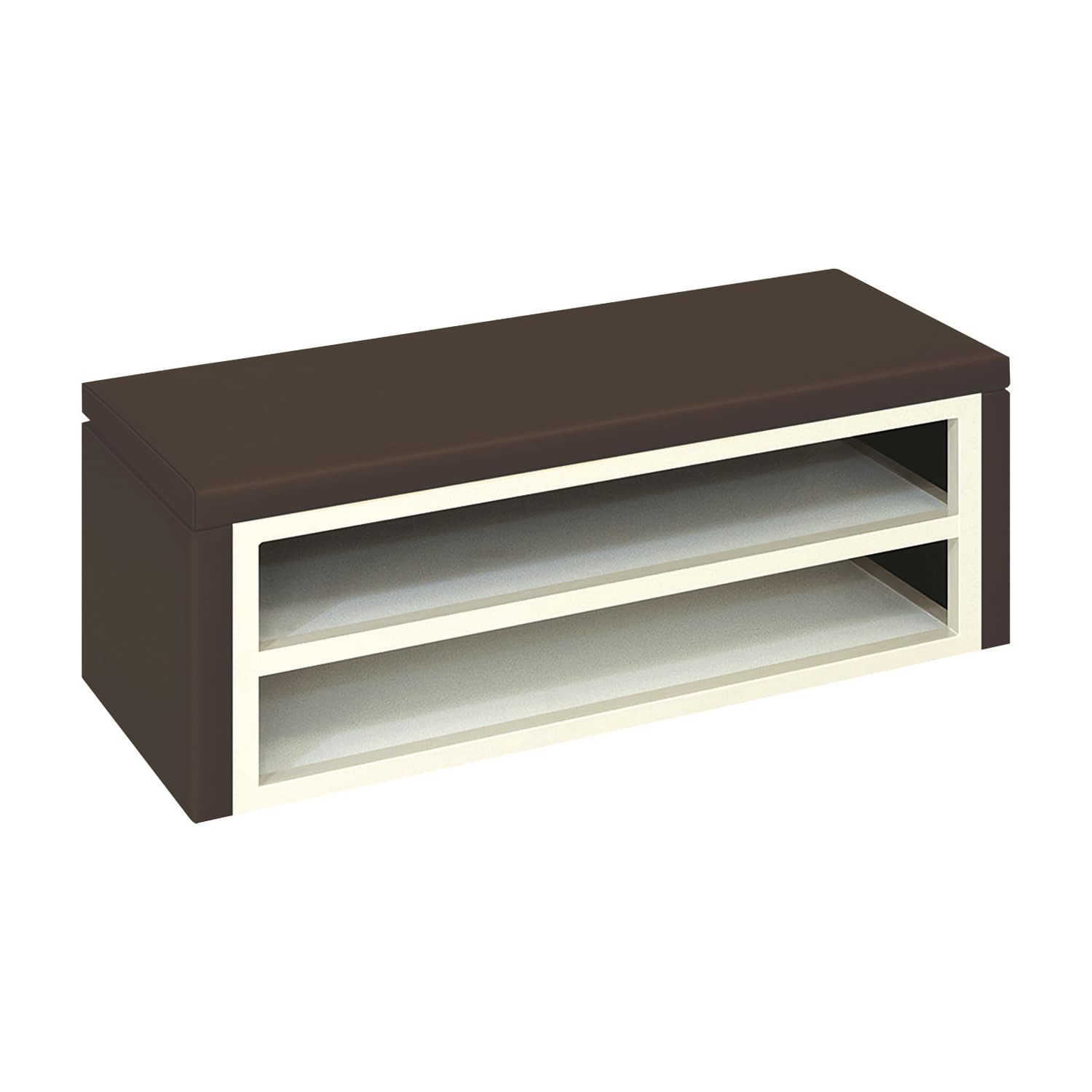 下駄箱ベンチ 23-7936-0104 茶 高田ベッド製作所 TB-858-01(90X35X40CM