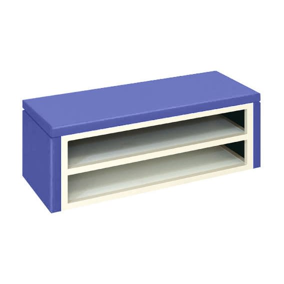 下駄箱ベンチ 23-7936-0106 ライトブルー 高田ベッド製作所 TB-858-01(90X35X40CM