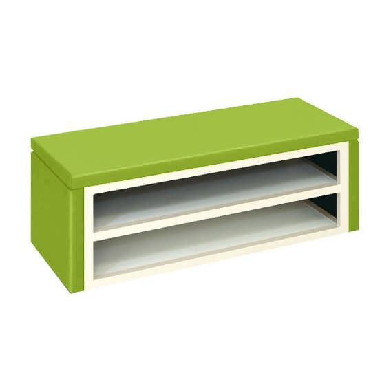 下駄箱ベンチ 23-7936-0111 抹茶 高田ベッド製作所 TB-858-01(90X35X40CM
