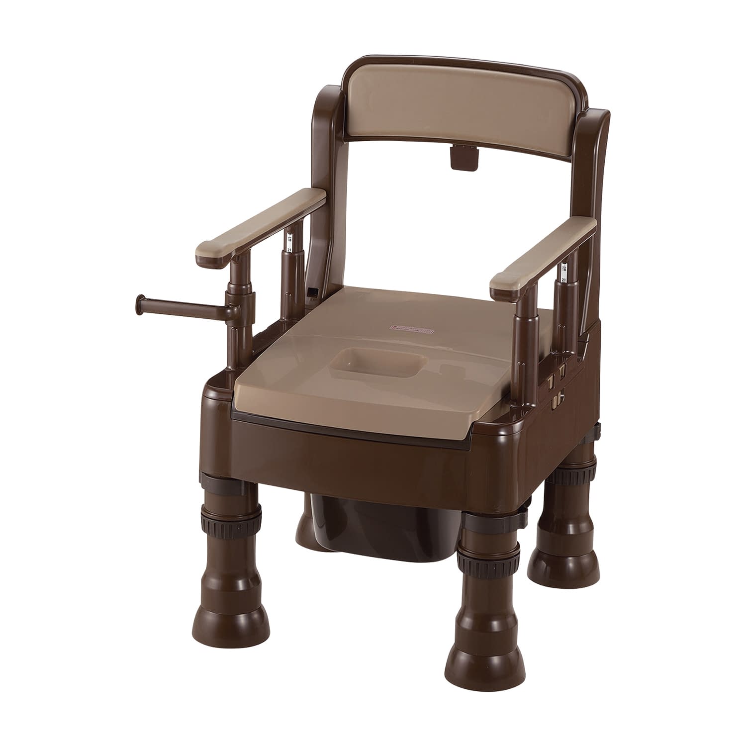 ポータブルトイレ きらくMS型 普通便座 24-2406-10 リッチェル 45603(フツウ)ダークブラウン