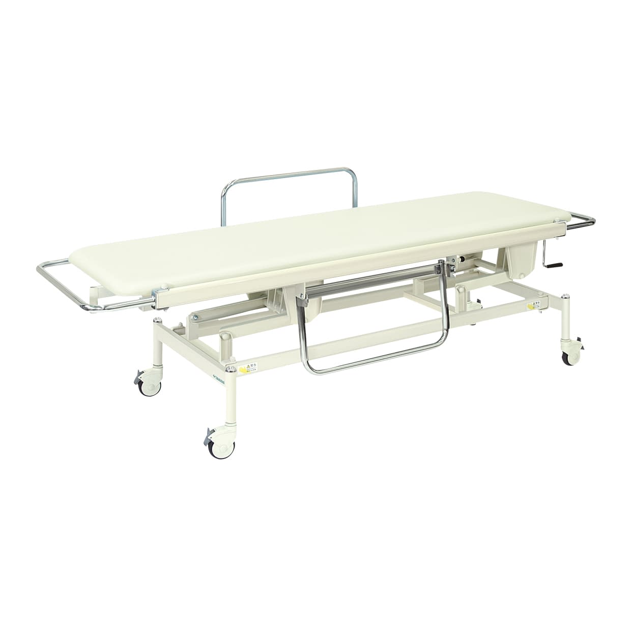 手動昇降式ストレッチャー100 背上げ機構なし 24-3194-0001 ビニルレザー白 高田ベッド製作所 TB-625(60X200X48-86)