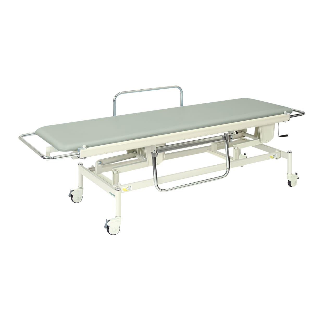 手動昇降式ストレッチャー100 背上げ機構なし 24-3194-0009 ビニルレザーグレー 高田ベッド製作所 TB-625(60X200X48-86)